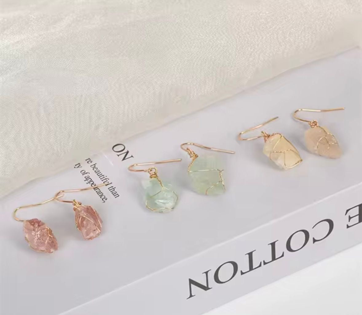 Raw Crystal Earrings