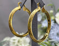 Aztec Golden Hoops