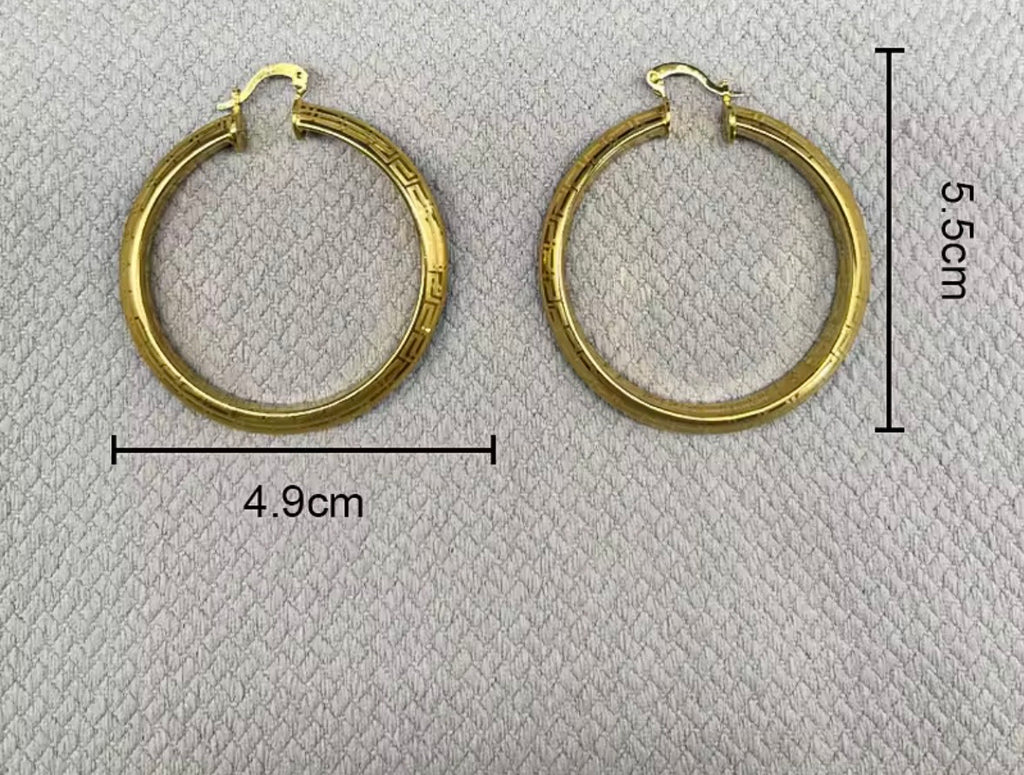 Aztec Golden Hoops
