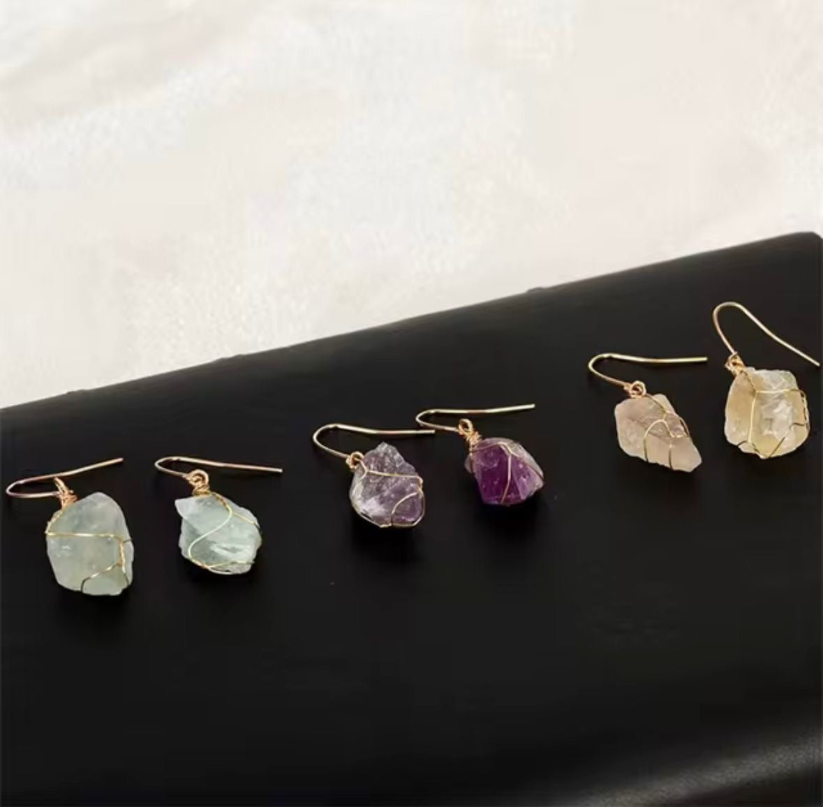 Raw Crystal Earrings