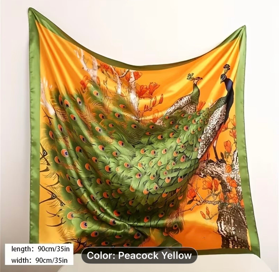 Yellow Peacock Scarf