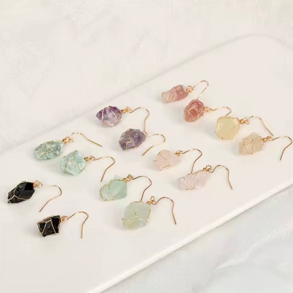 Raw Crystal Earrings