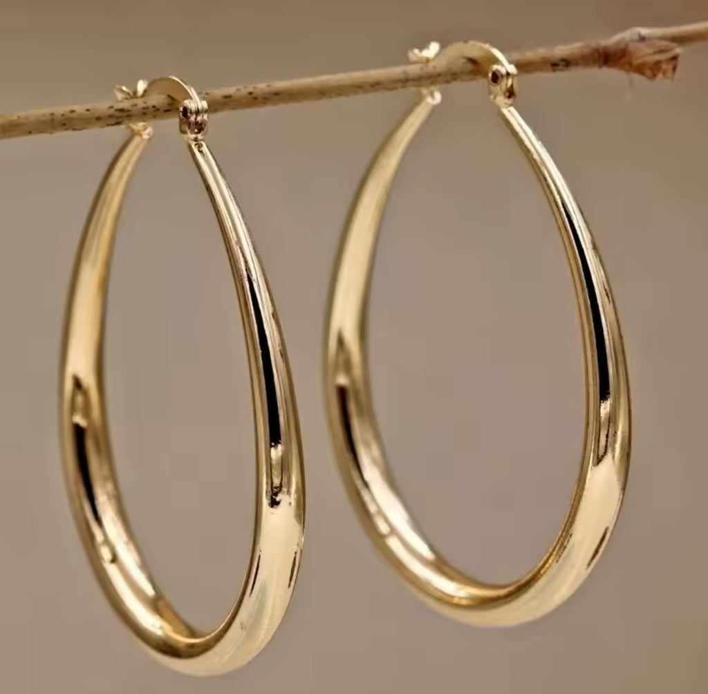 Golden Whisper Hoops