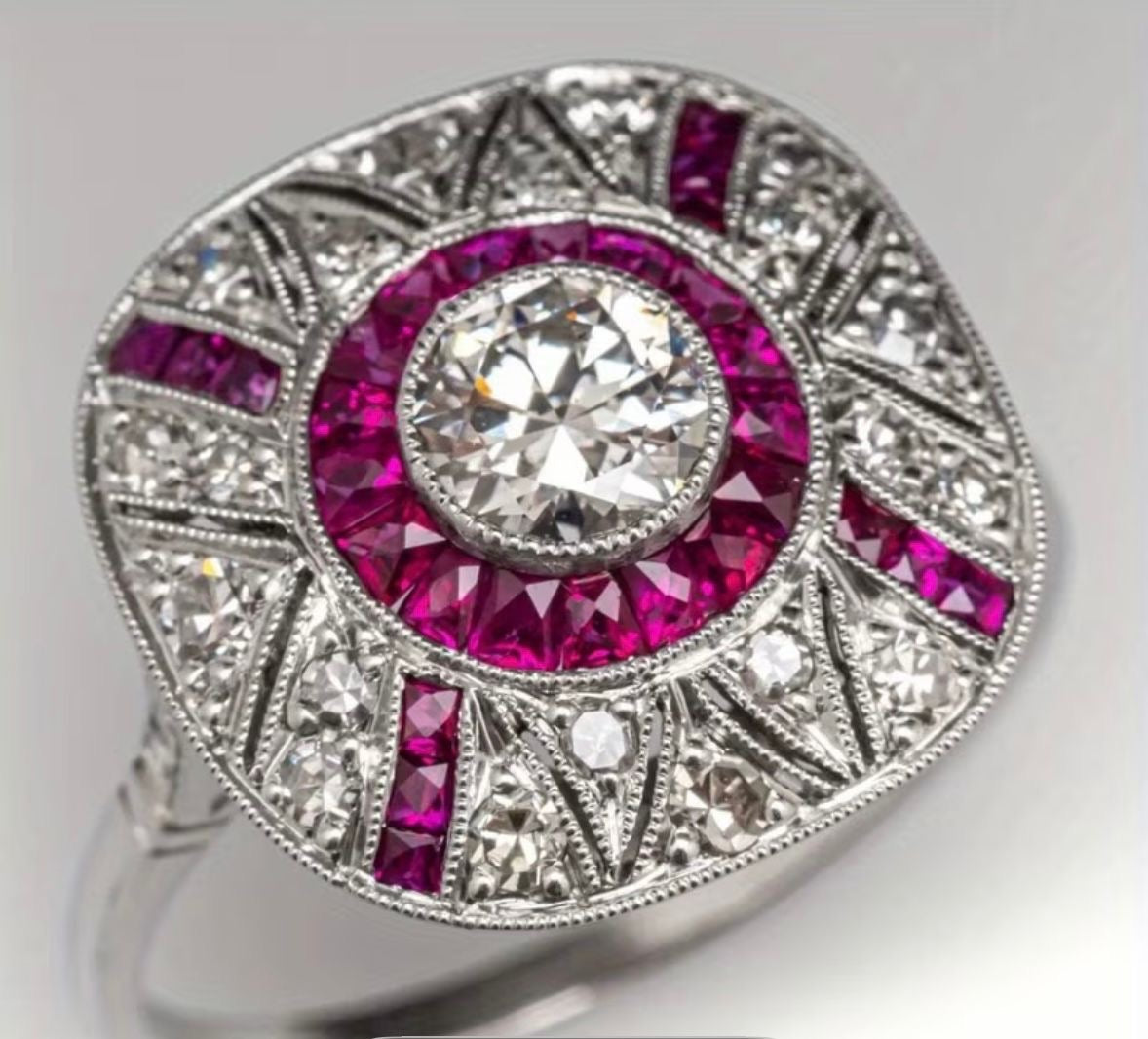 Ruby Halo Ring