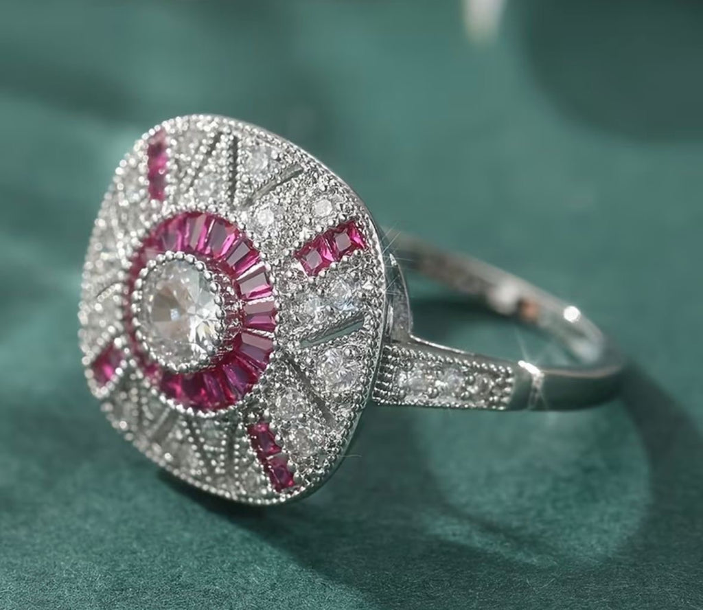Ruby Halo Ring