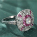 Ruby Halo Ring