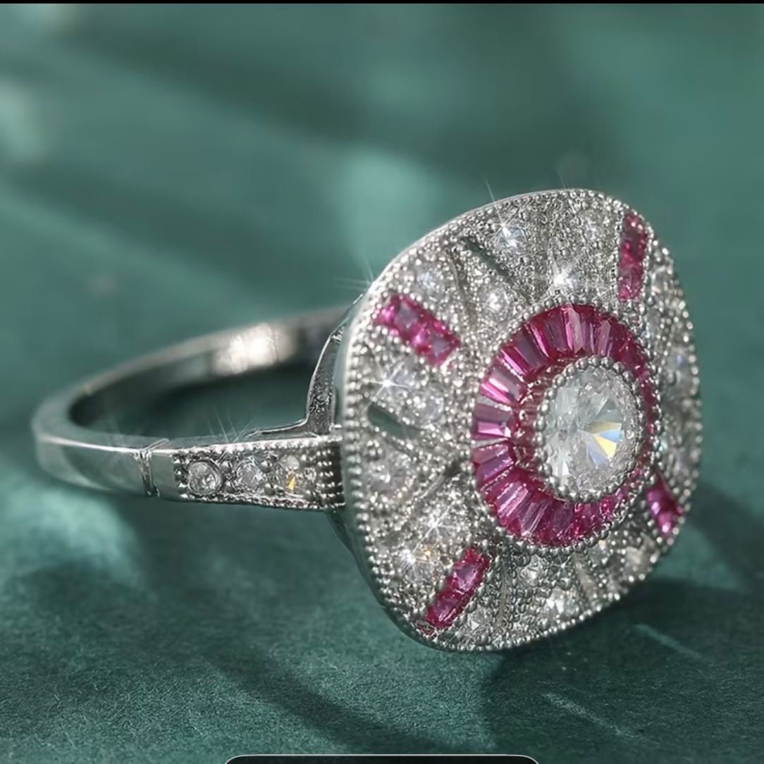 Ruby Halo Ring